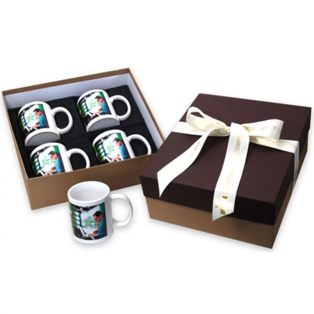 Boîte cadeau de luxe avec 4 tasses