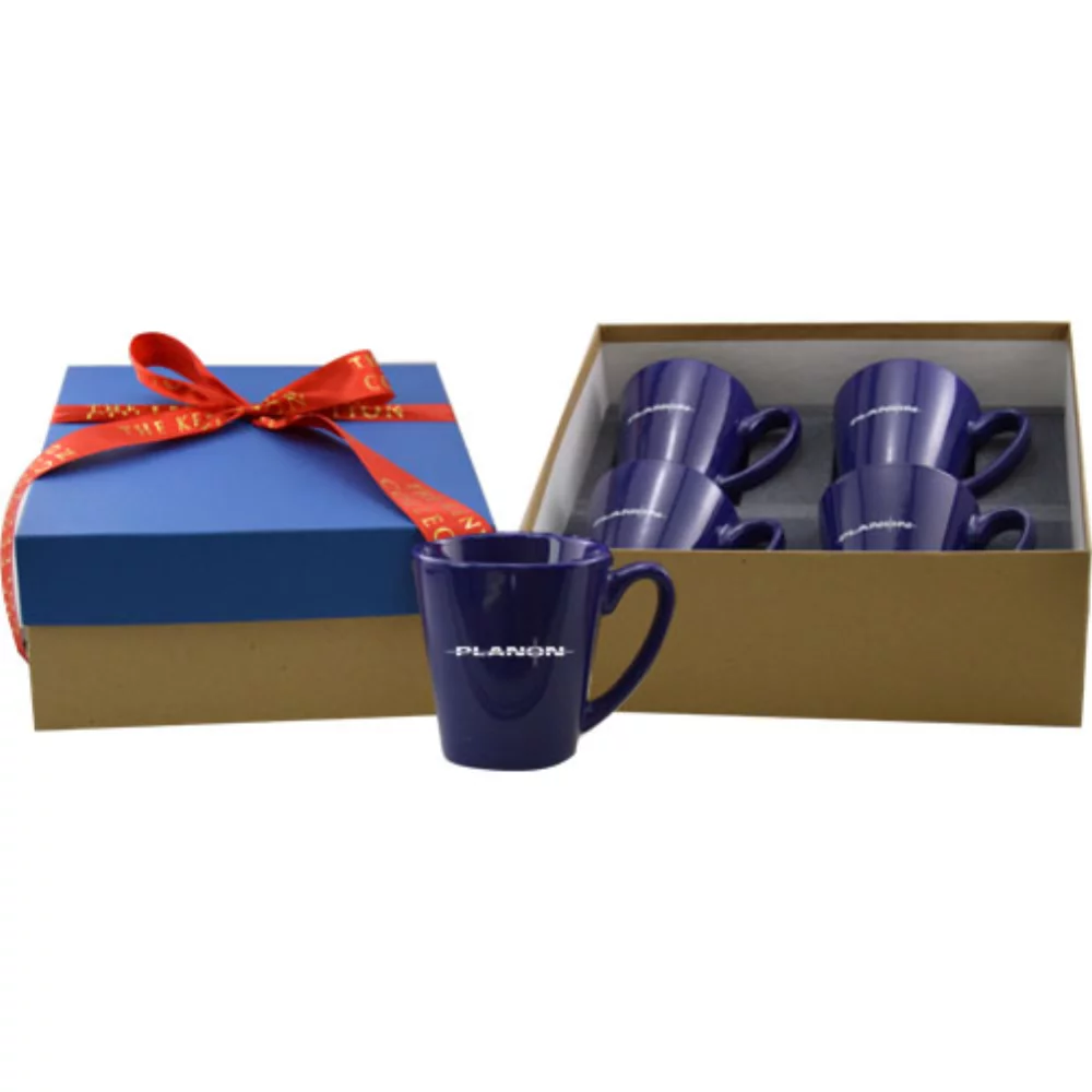 Boîte cadeau de luxe avec 4 tasses