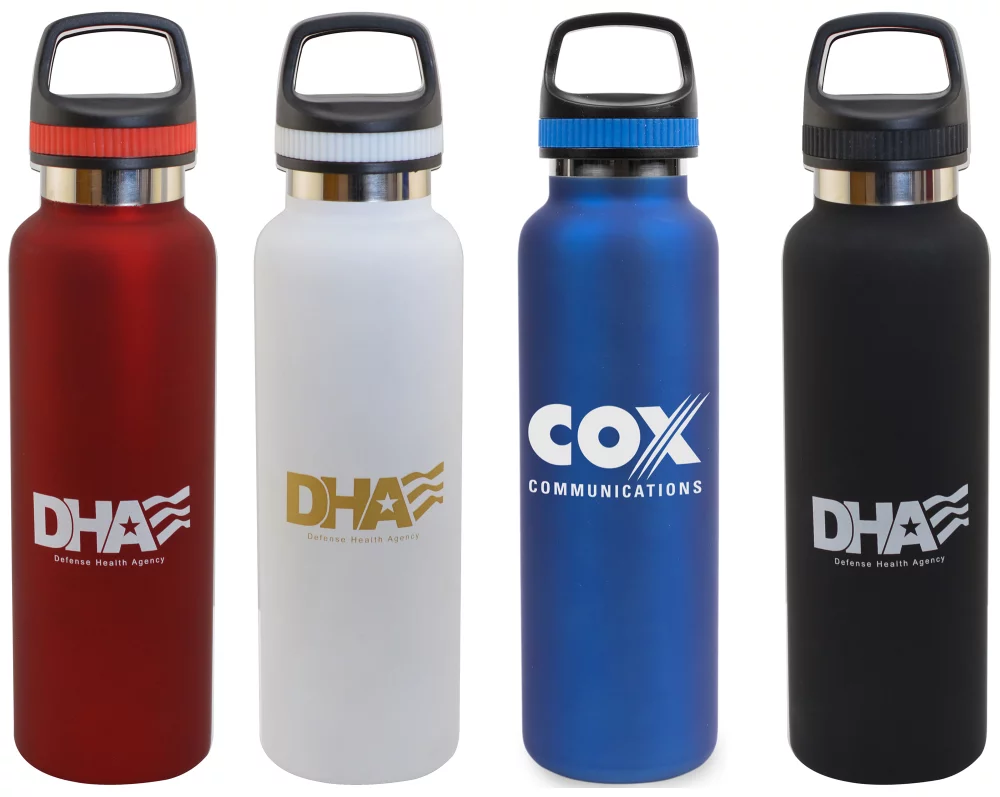 20 Oz. Satin Vacuum Bottle w/Handle Lid