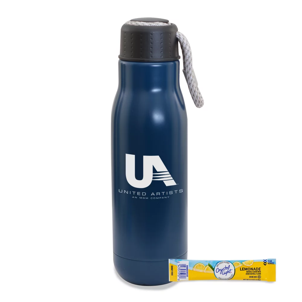 Bouteille mate de 16 oz avec couvercle élastique et limonade