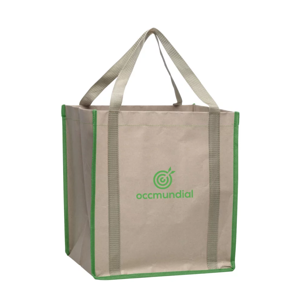 Huxley Kraft Tote Bag - Lime Green