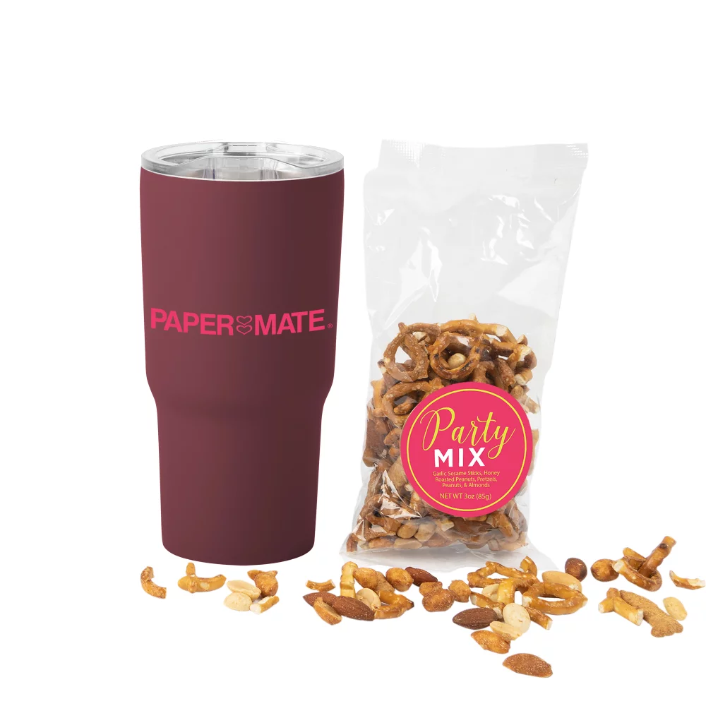 Soft Touch Tumbler With Party Mix