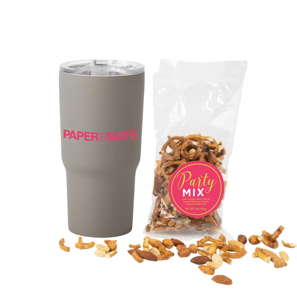 Soft Touch Tumbler With Party Mix