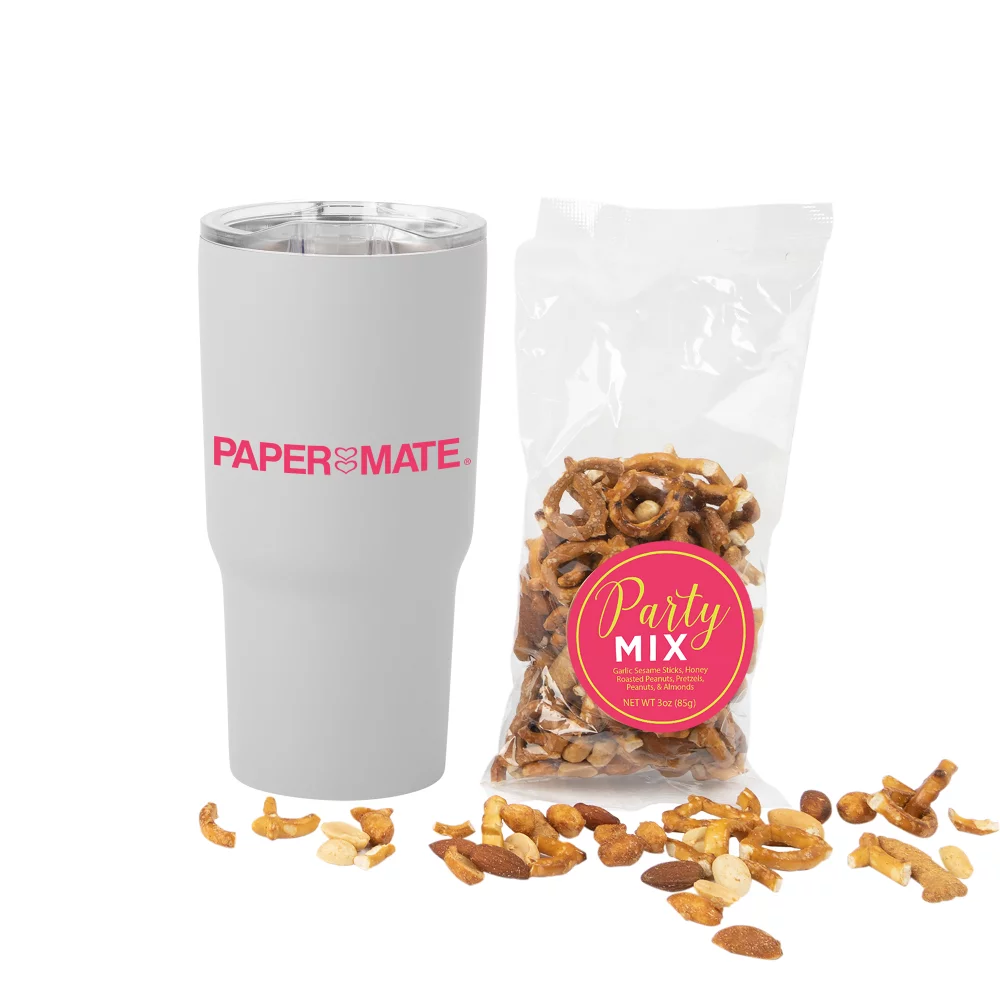 Soft Touch Tumbler With Party Mix