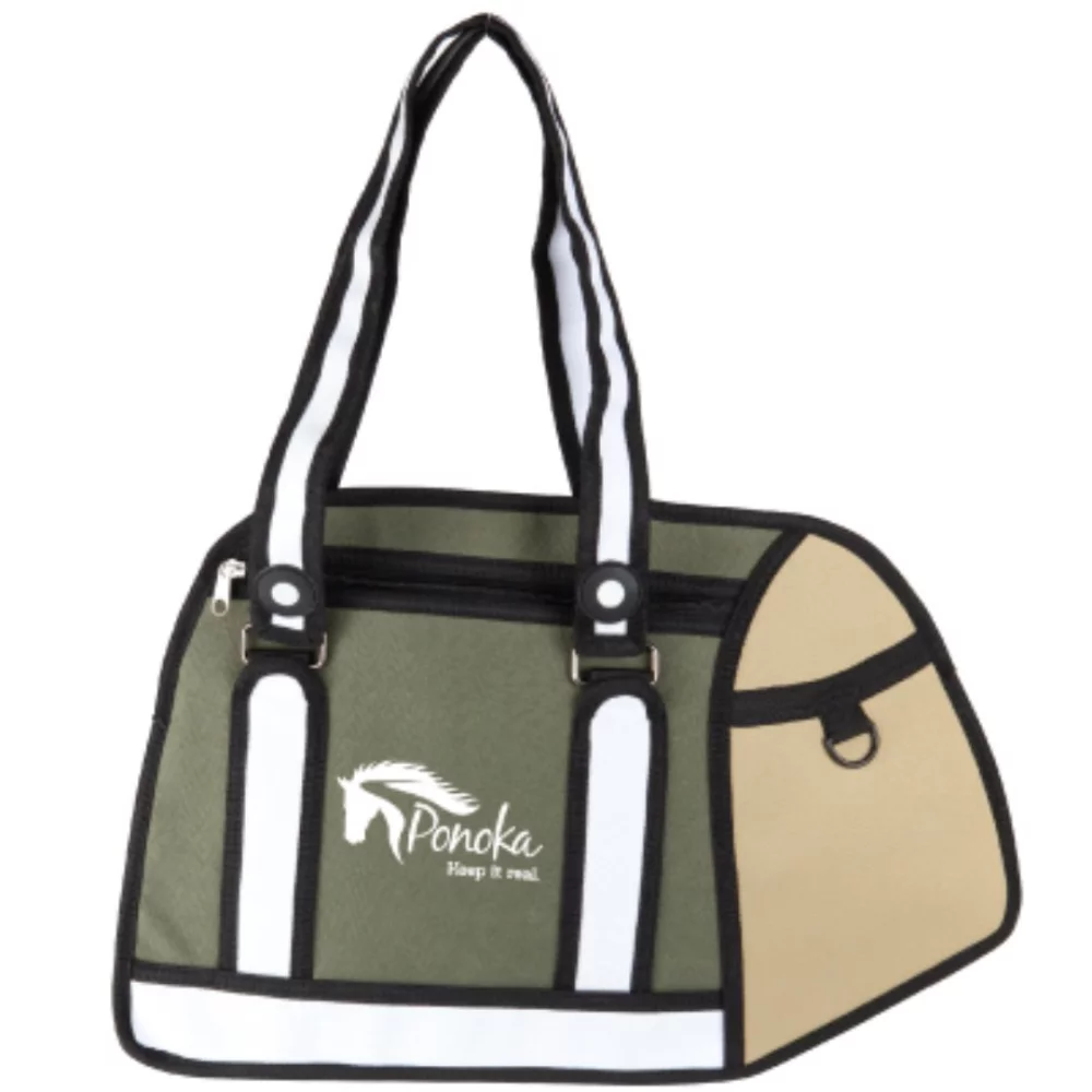 Le sac messager caricature - vert chasseur