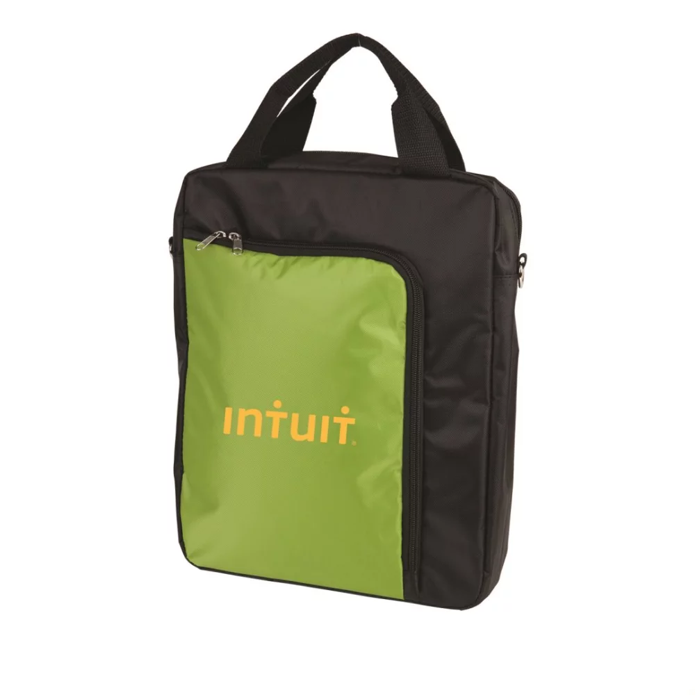 The Vertical Laptop Shoulder Bag - Green