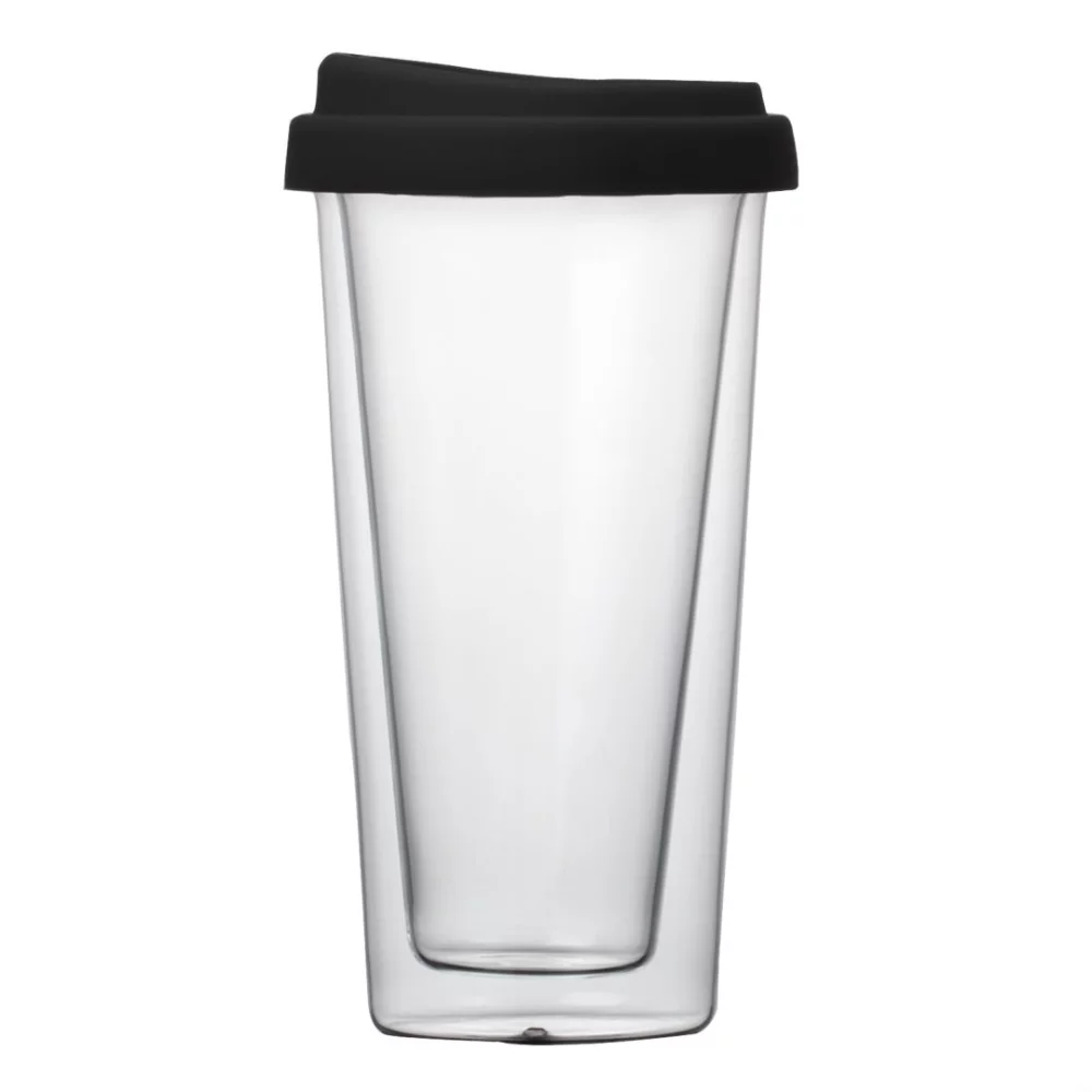Tasse à café Borosilicate™ Doppio - 13½ oz Noir