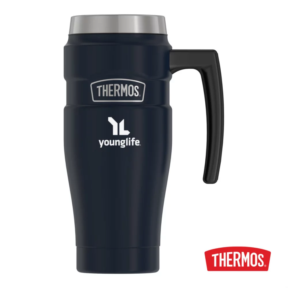 Thermos® King™ SS Handled Tumbler - 16oz Matte Blue