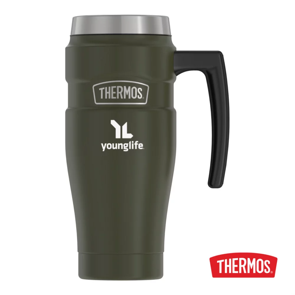 Gobelet à poignée Thermos® King™ SS - 16oz Vert mat