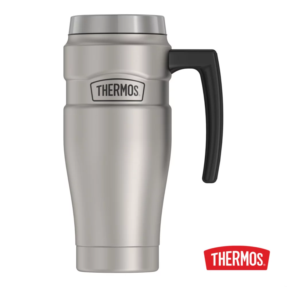 Gobelet à poignée Thermos® King™ SS - 16 oz en acier mat