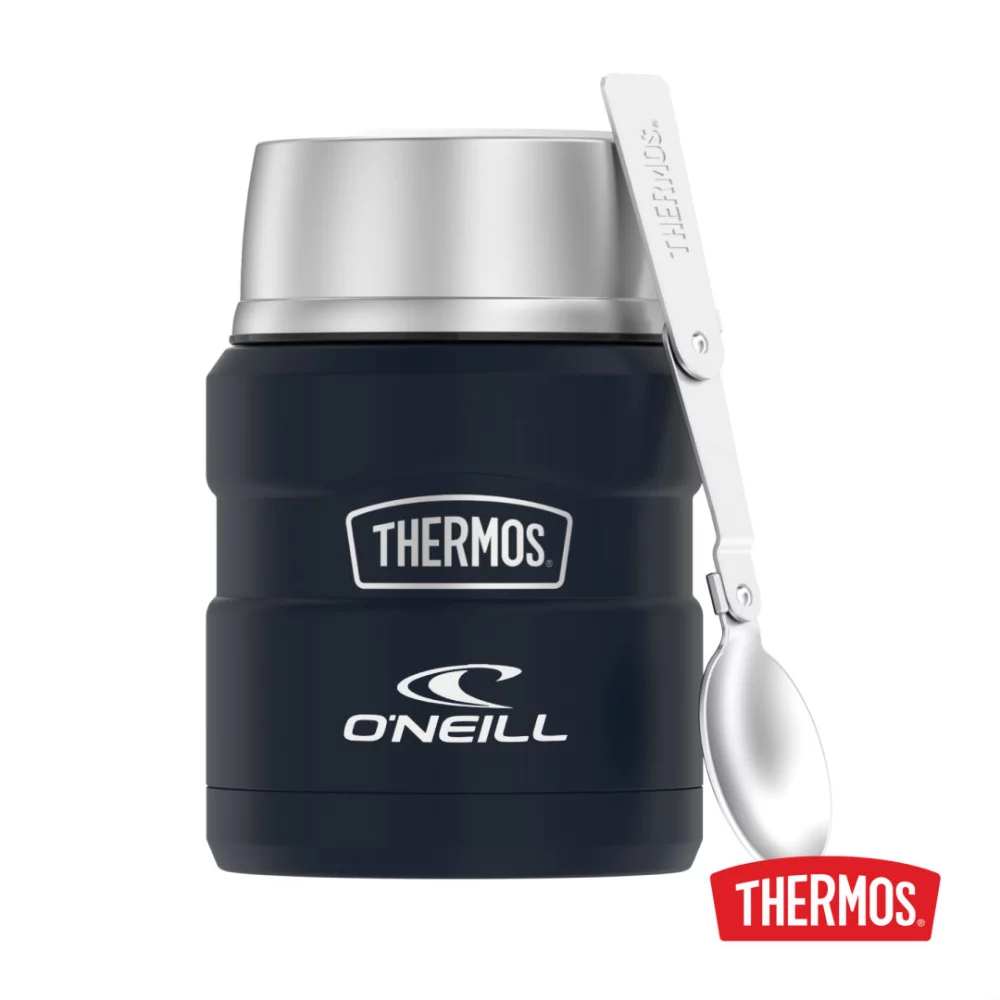 Thermos® King™ SS Food Jar avec cuillère pliante - 16 oz Bleu mat