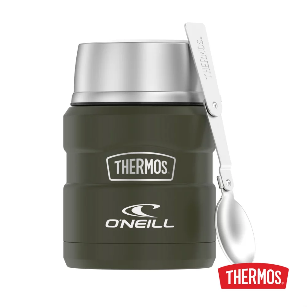 Thermos® King™ SS Food Jar avec cuillère pliante - 16 oz Vert mat