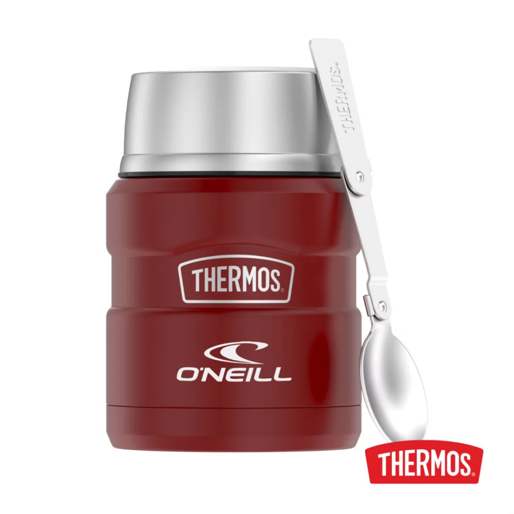 Thermos® King™ SS Food Jar avec cuillère pliante - 16 oz Rouge mat