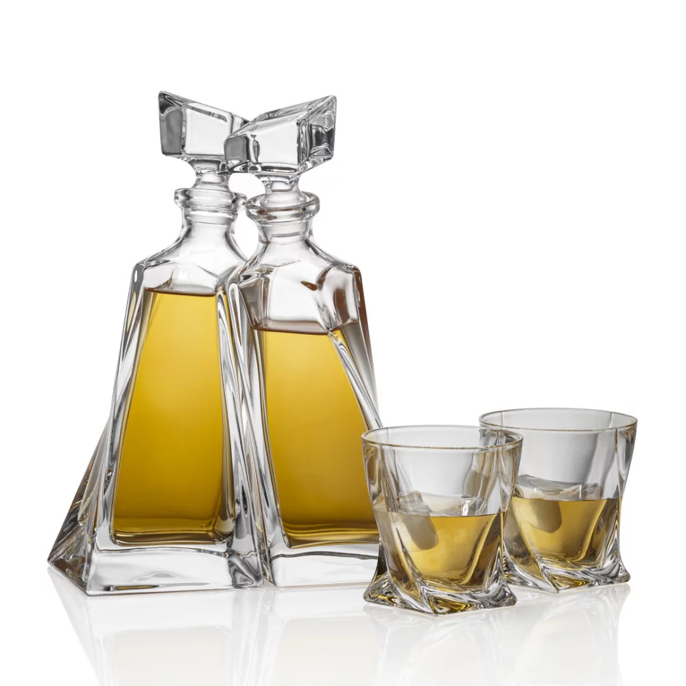 Bonham Twin Decanters & 2 On-the-Rocks