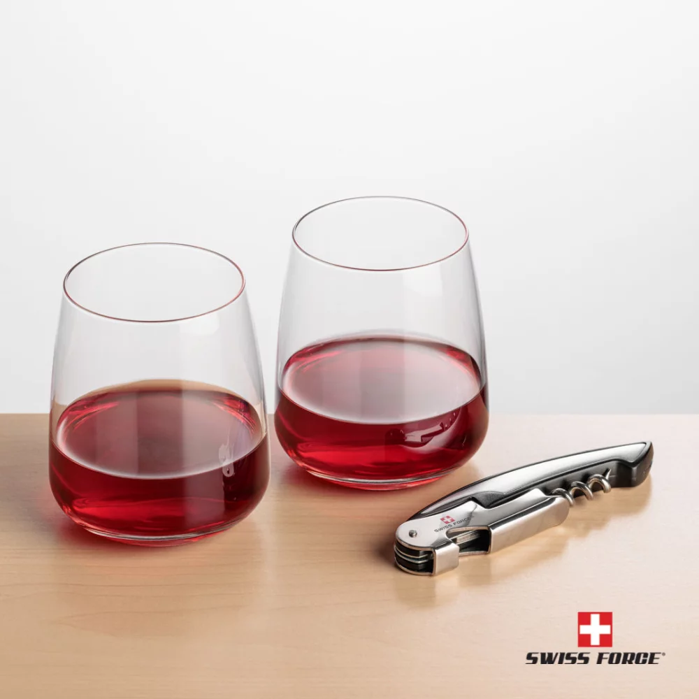 Swiss Force® Opener & 2 Dunhill Wine - Silver