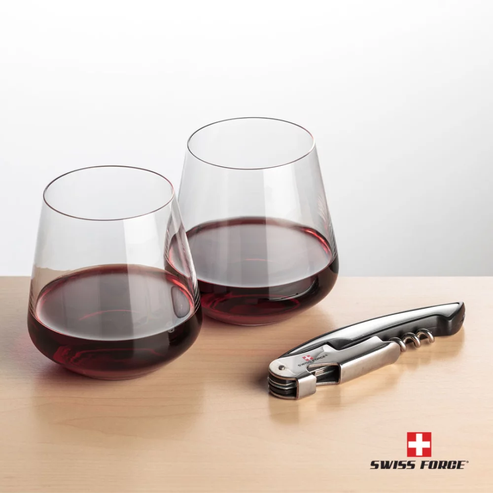 Swiss Force® Opener & 2 Breckland Wine - Silver