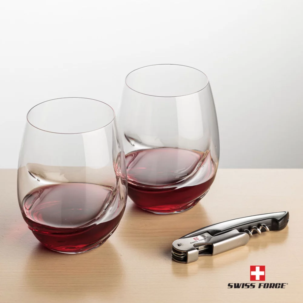 Swiss Force® Opener & 2 Bartolo Wine - Silver