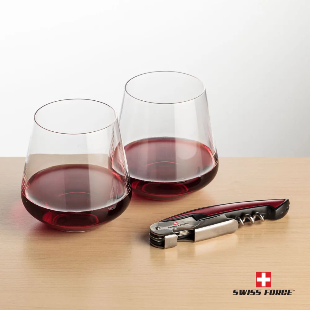 Swiss Force® Opener & 2 Cannes Wine - Red