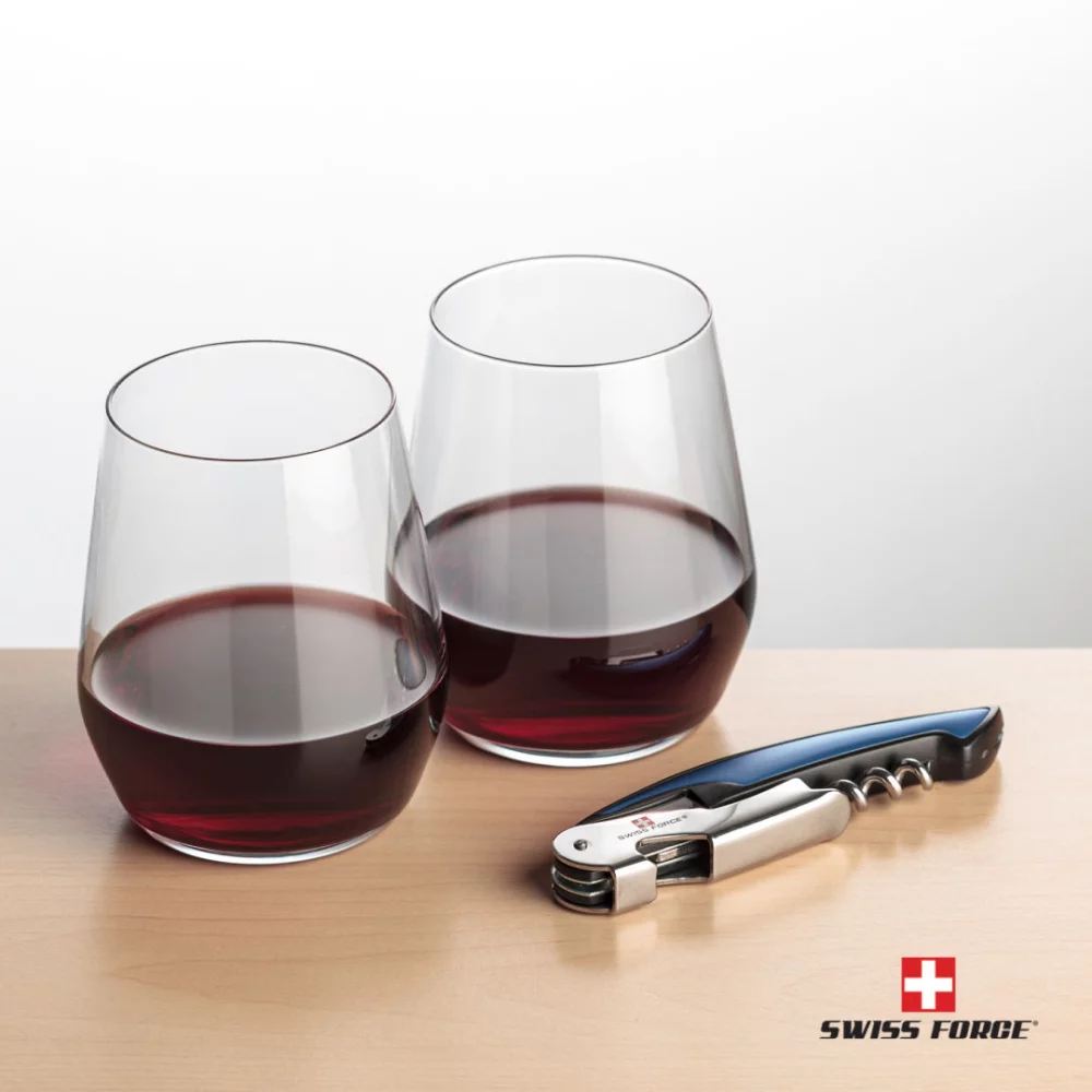 Swiss Force® Opener & 2 Germain Wine - Blue