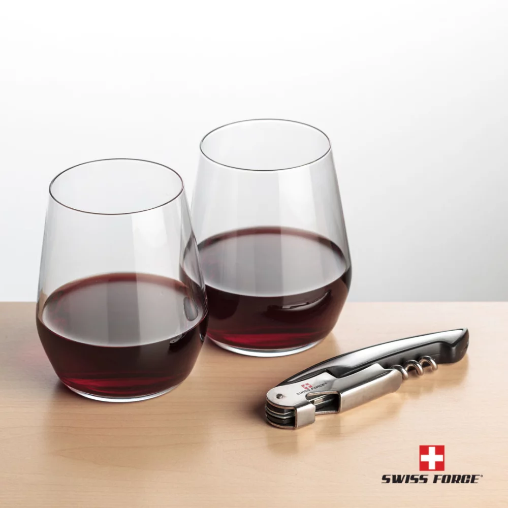 Swiss Force® Opener & 2 Germain Wine - Silver