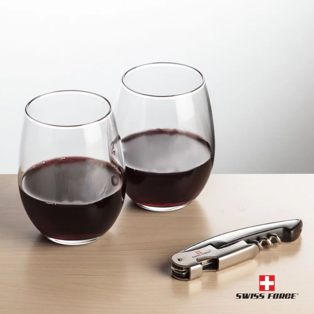 Swiss Force® Opener & 2 Stanford Wine - Silver