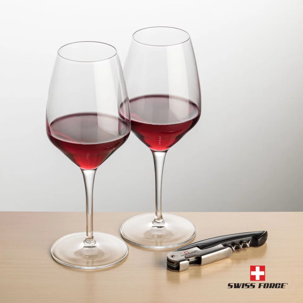 Swiss Force® Opener & 2 Brunswick Wine - Black