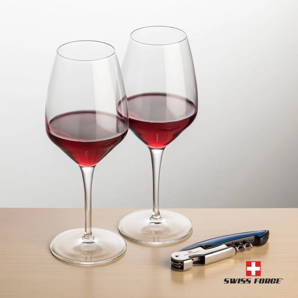 Swiss Force® Opener & 2 Brunswick Wine - Blue