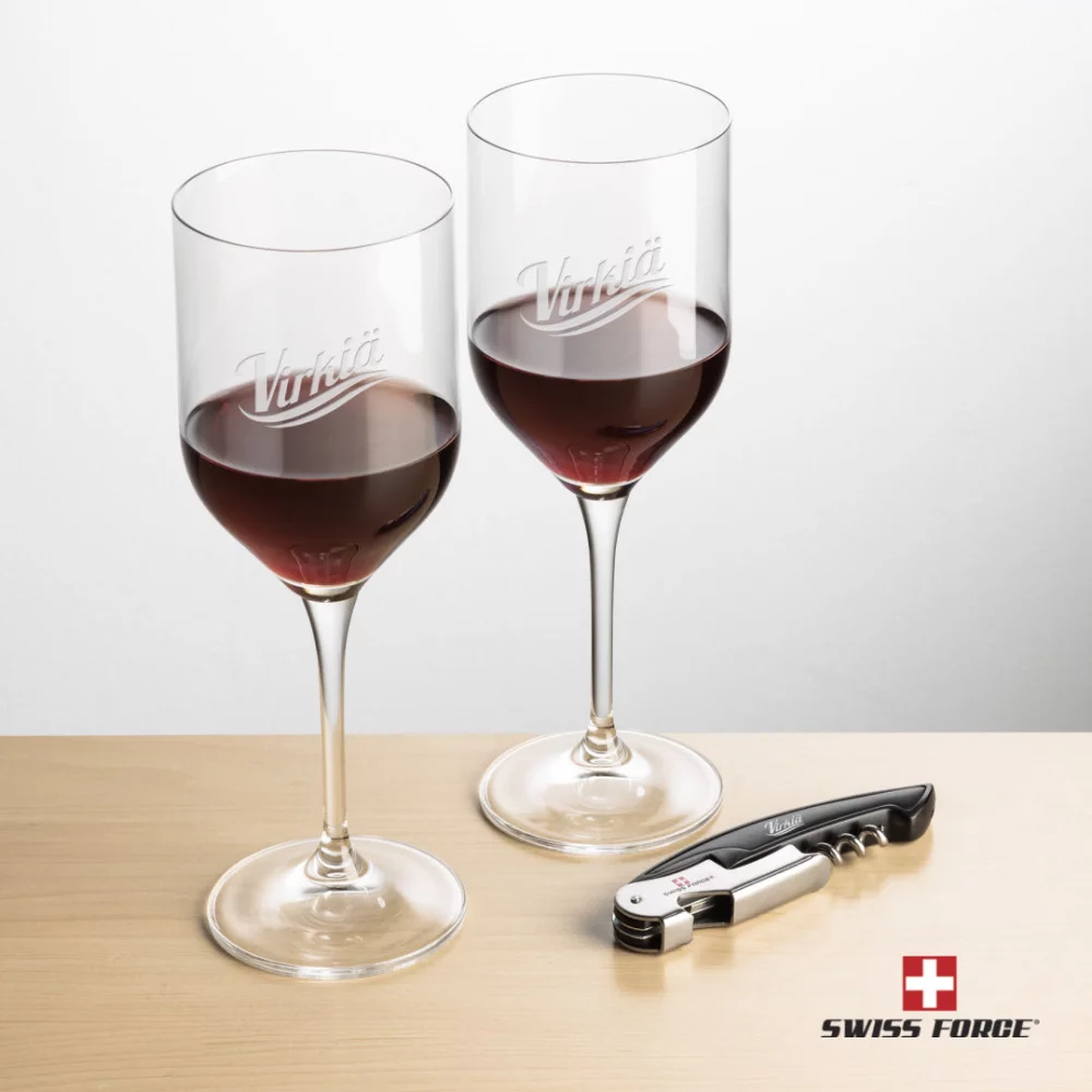 Swiss Force® Opener & 2 Belmont Wine - Black
