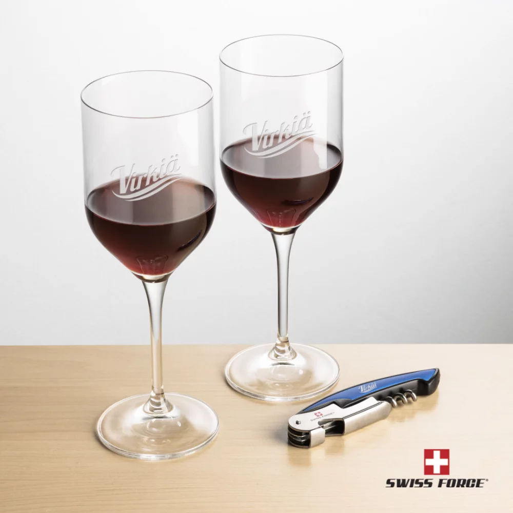 Swiss Force® Opener & 2 Belmont Wine - Blue