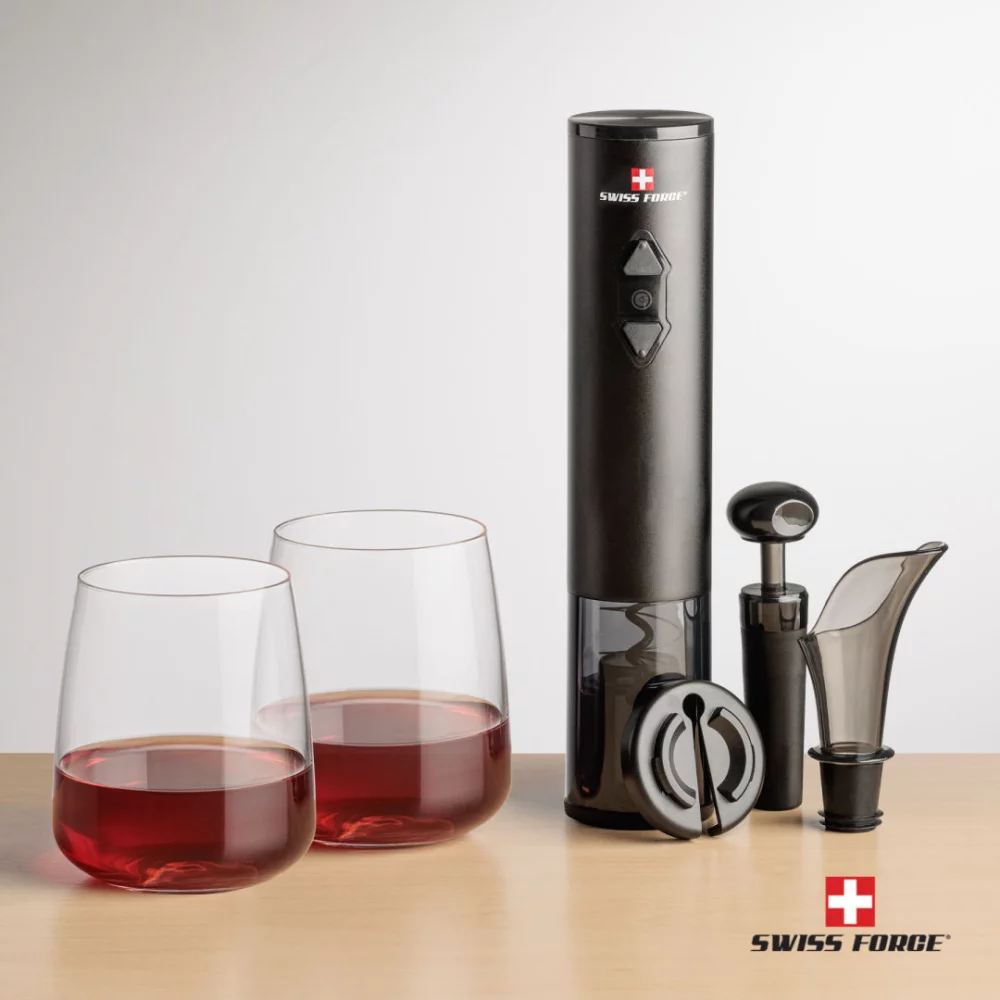 Swiss Force® Opener & 2 Dunhill Stemless Wine