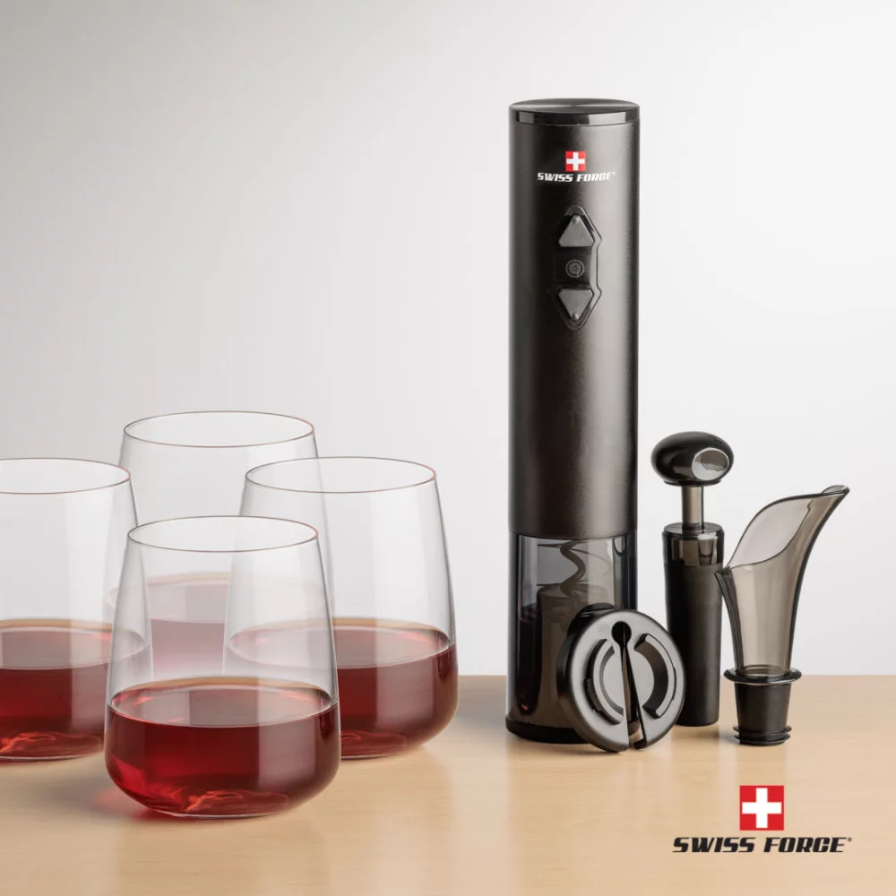 Swiss Force® Opener & 4 Dunhill Stemless Wine