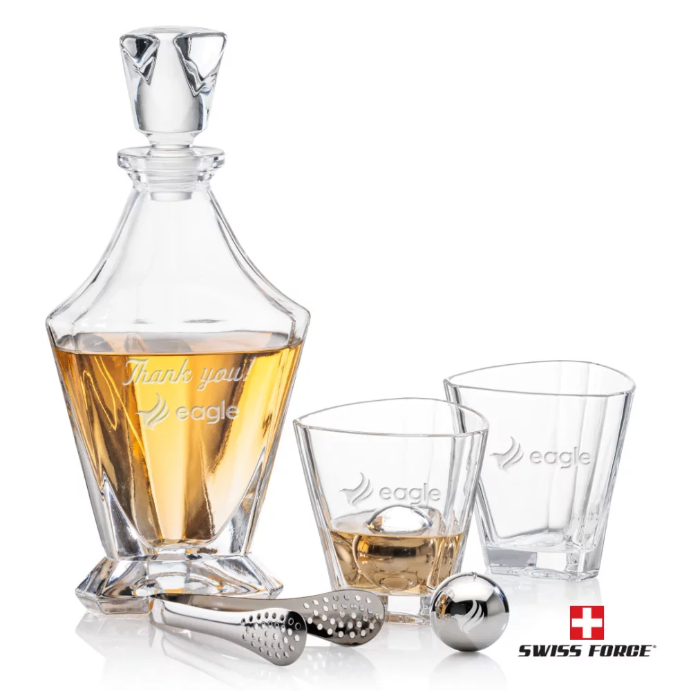 Arellano 3pc Decanter Set & S/S Ice Balls