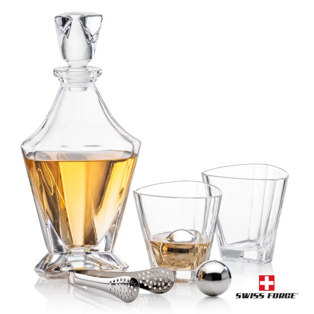 Arellano 3pc Decanter Set & S/S Ice Balls