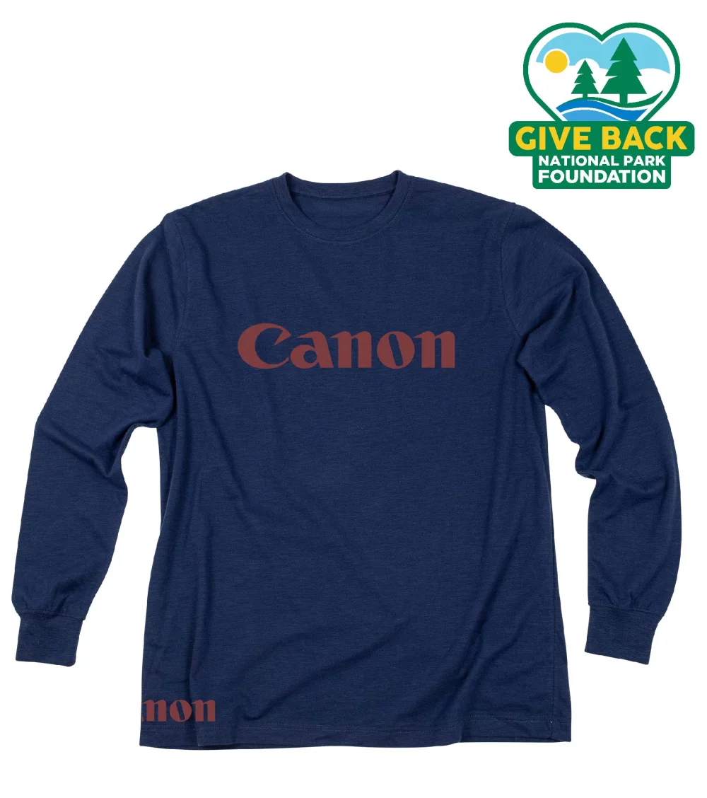 T-shirt à manches longues pour adultes en tissu slub.