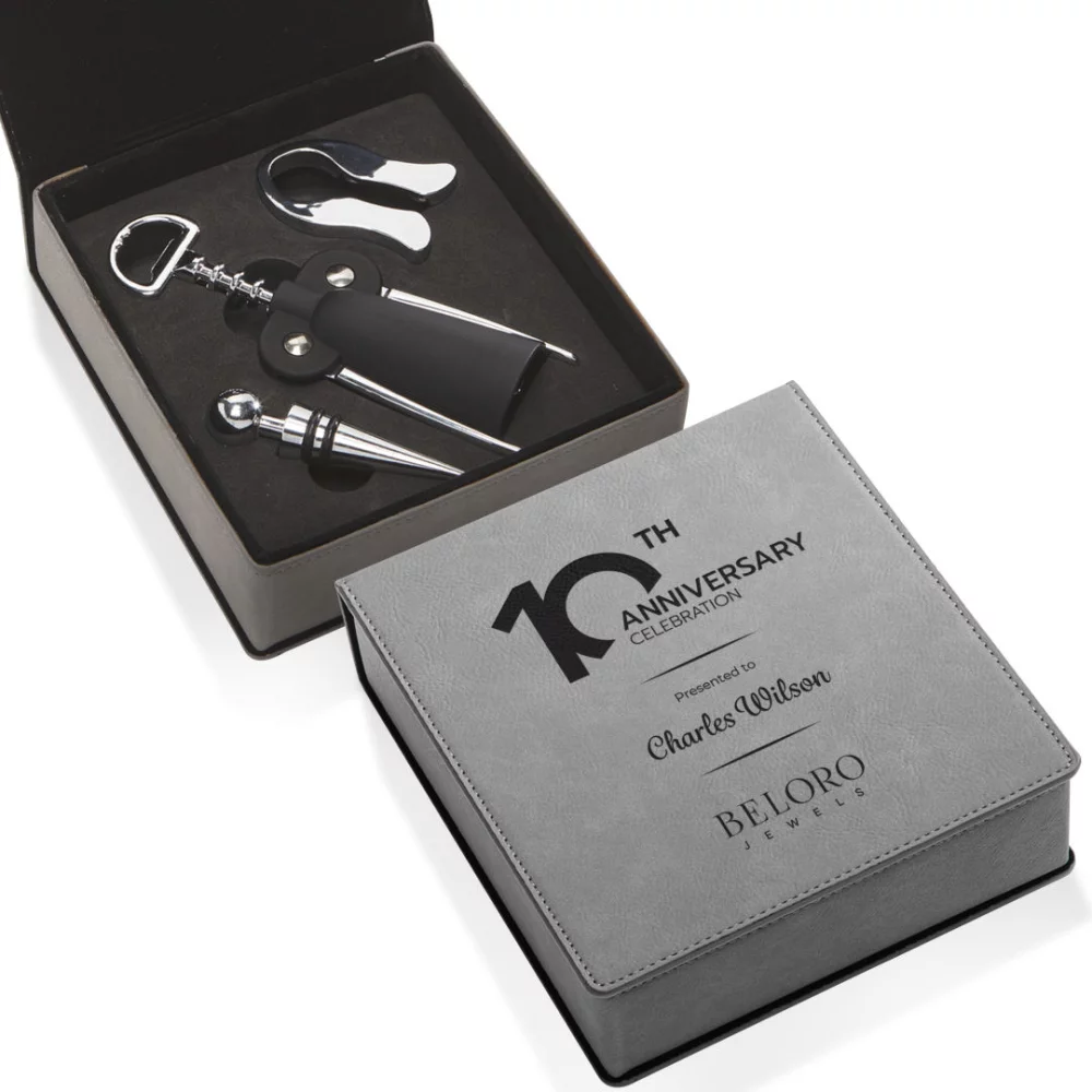 Falkland Wine Accessory Set - 3pc Gray