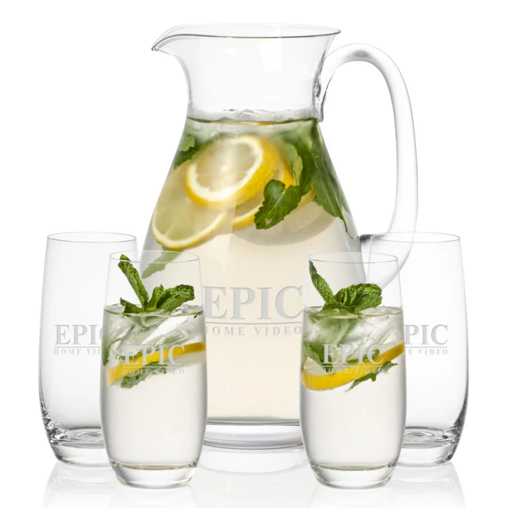 St Tropez Pitcher & 4 Charleston Beverage