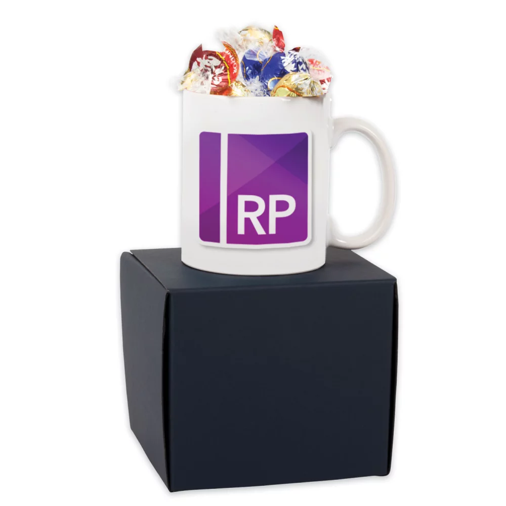 Modern Gift Box Mug Set w/Lindt® Chocolate