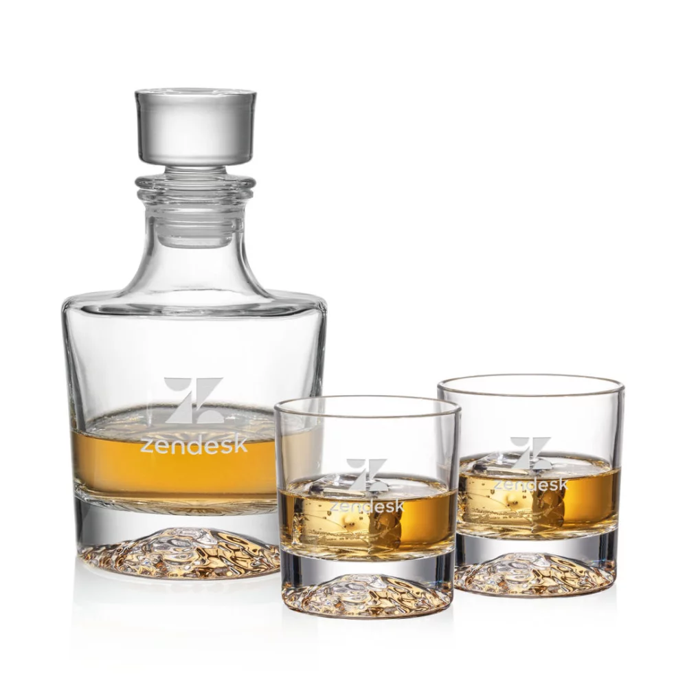 Carafe Heathfield et 2 verres à whisky sur glace
