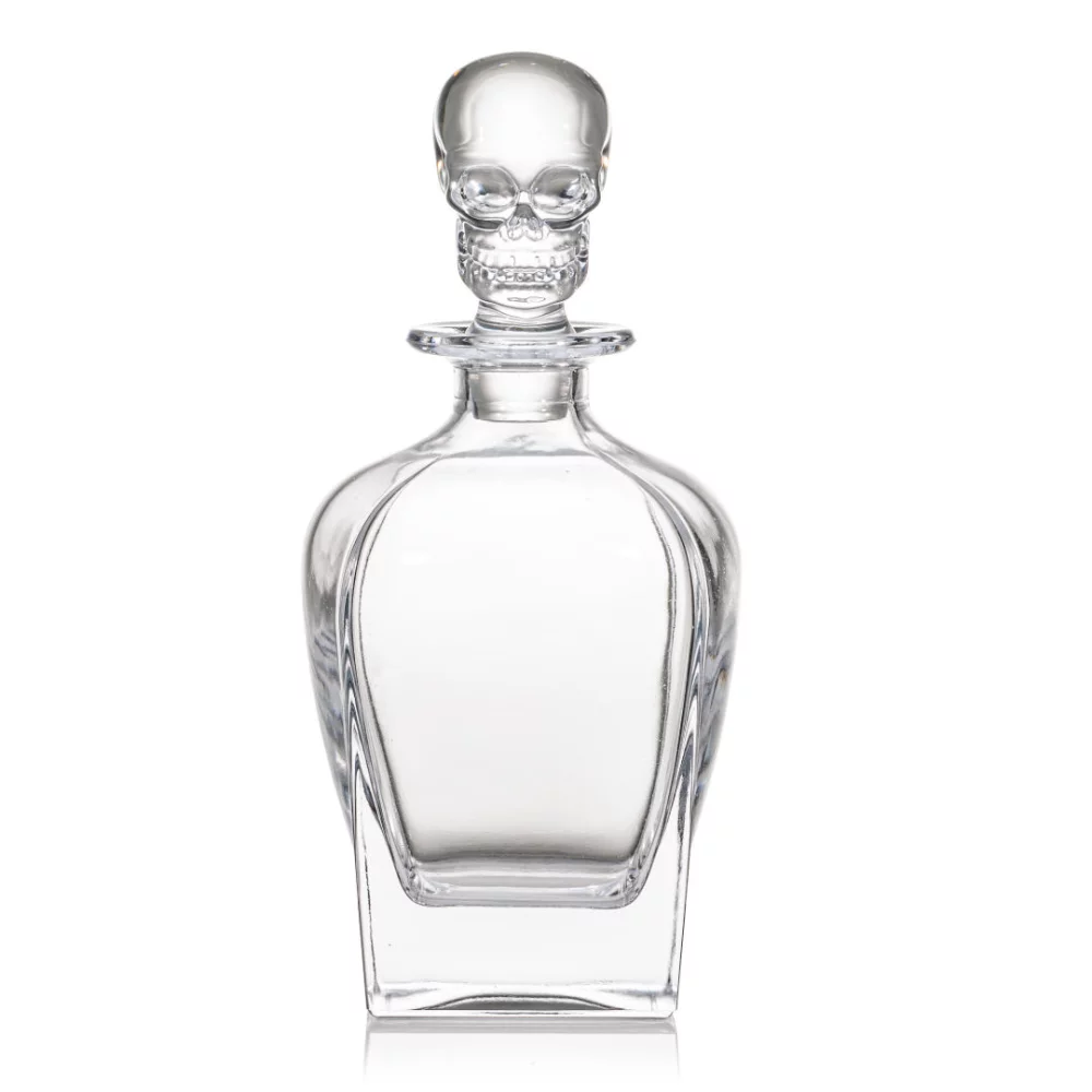 Carafon crâne Delrina - 24 oz en cristal.