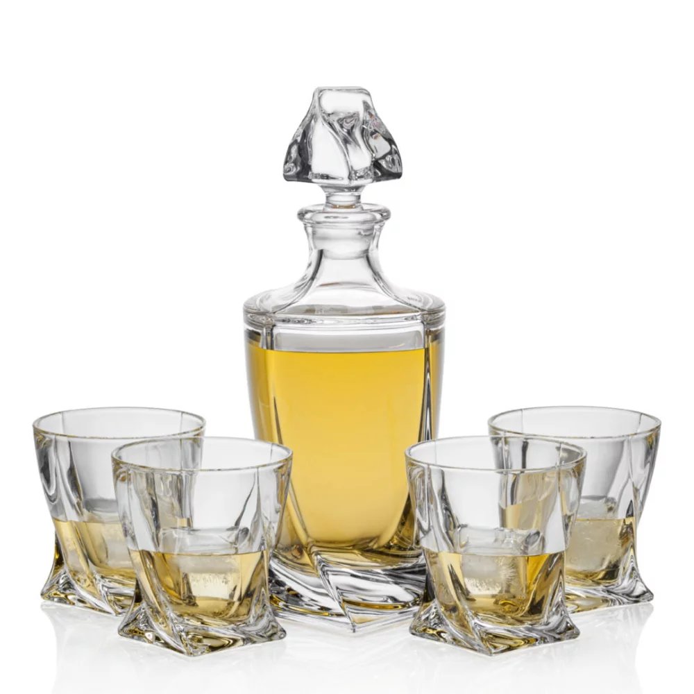 Carafe Oasis et 4 verres à whisky.