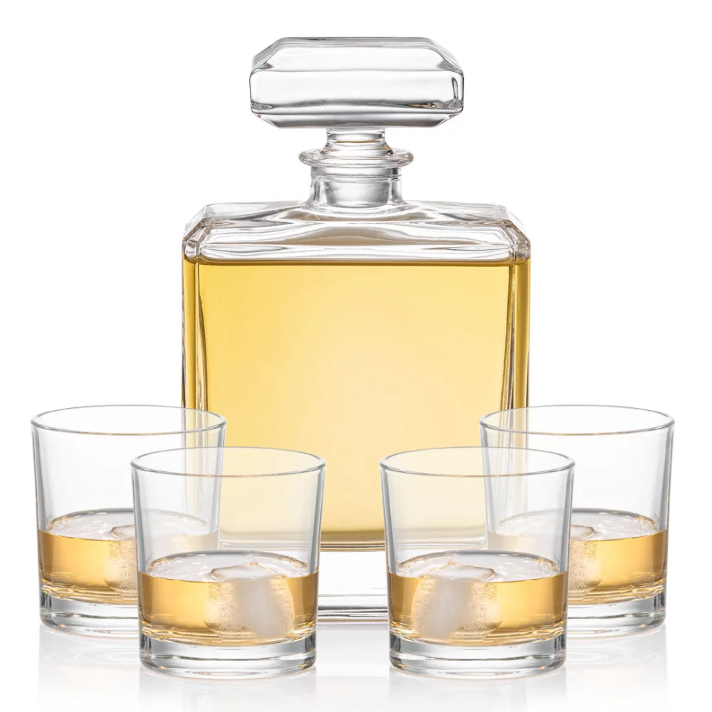 Carafon Maschito et 4 verres à whisky sur glace