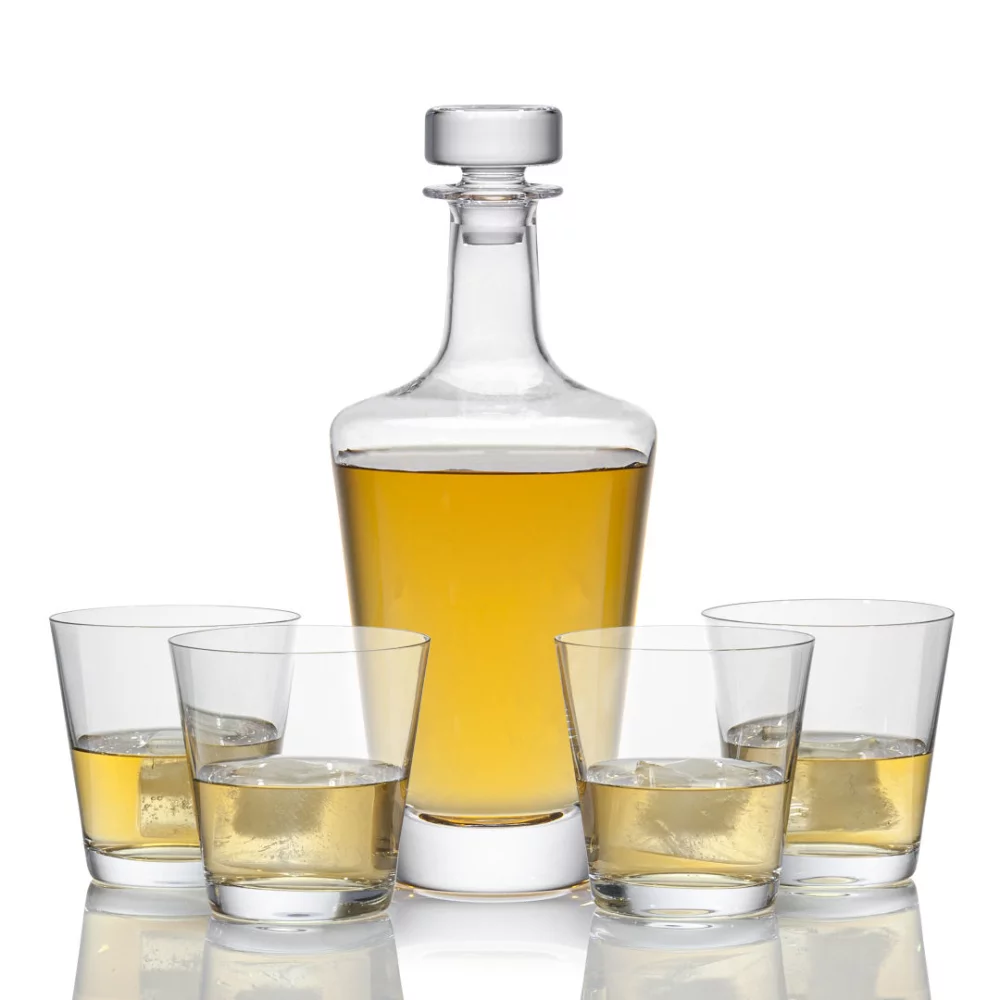 Carafe Salzberg et 4 verres à whisky.