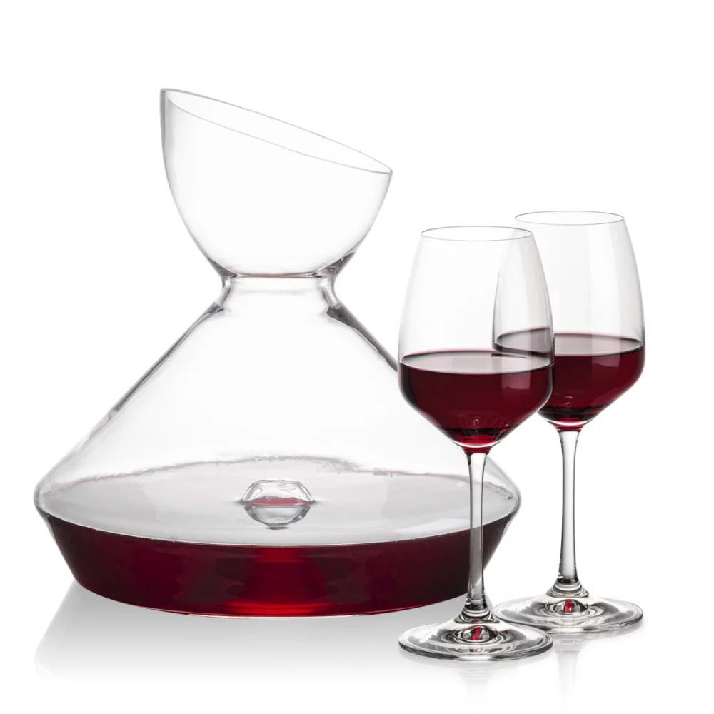 Carafe Woodbury et 2 verres à vin Oldham