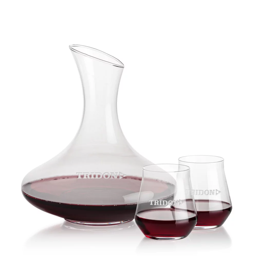 Carafe Innisfil et 2 verres à vin sans pied Bretton