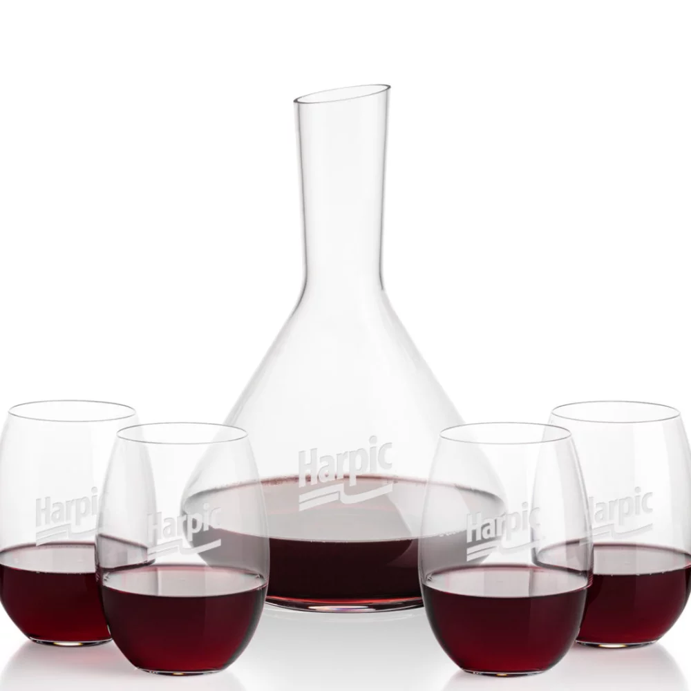 Carafe Terrassa et 4 verres à vin Carlita sans soudure