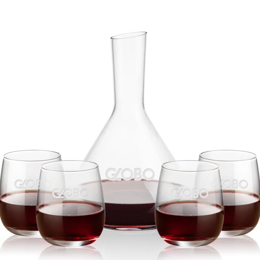 Terrassa Carafe & 4 Crestview Slemless Wine