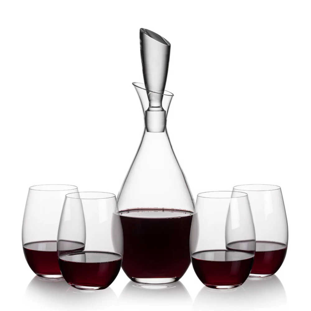 Juliette Decanter & 4 Laurent Stemless Wine
