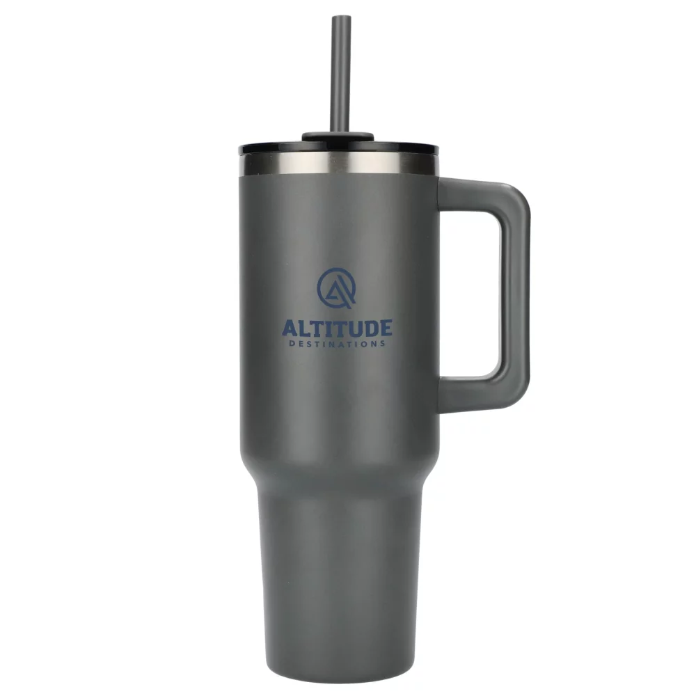 Gobelet de voyage recyclé Pinnacle avec paille 40 oz