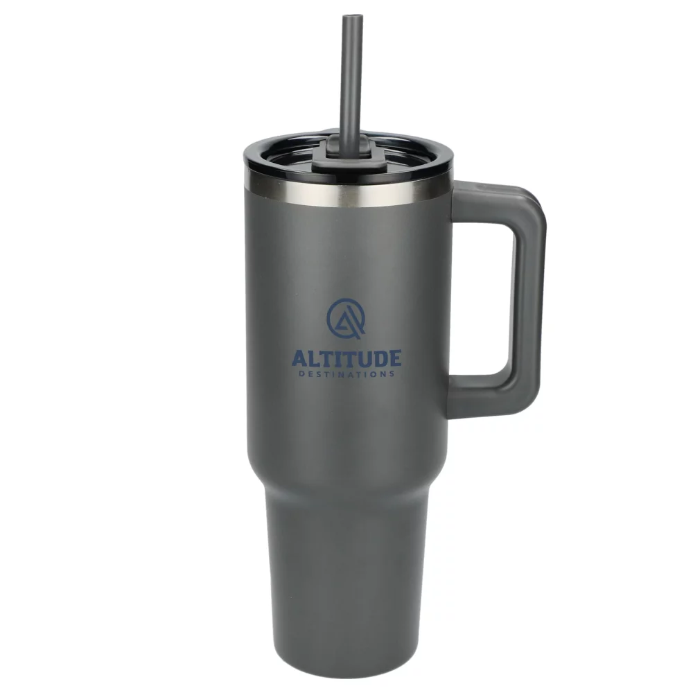 Gobelet de voyage recyclé Pinnacle avec paille 40 oz