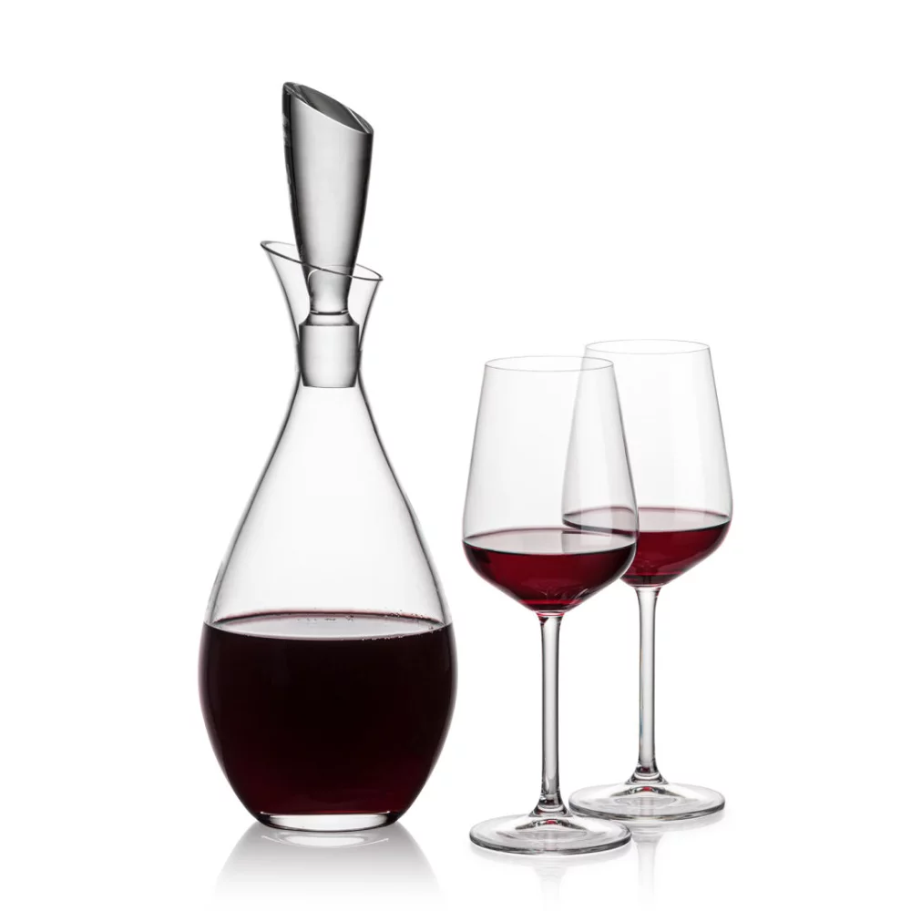 Carafes Juliette & 2 verres à vin Bretton